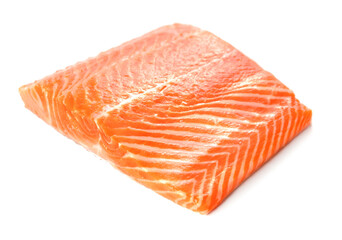 salomon fillet isolated on white background