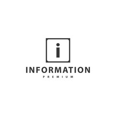 Information logo vector icon design illustration