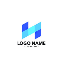 N letter modern logo design