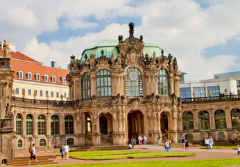 Obraz premium beautiful scene in Dresden city, Germany in summer vacation