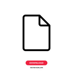 File icon vector. Document sign