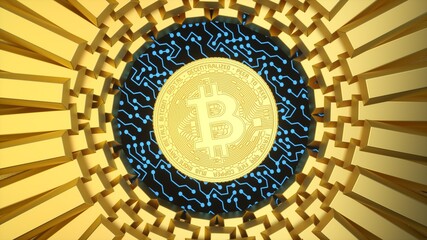 background with bitcoin cryptocurrency 