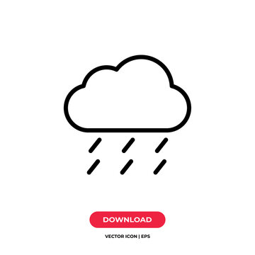Rain icon vector. Weather sign