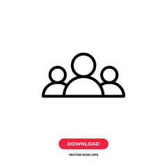 Group icon vector. People sign