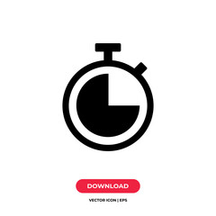 Stopwatch icon vector. Timer sign