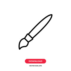 Brush icon vector. Paintbrush sign