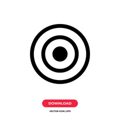 Target icon vector. Goal sign