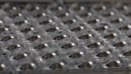 transparent plastic small cells background.