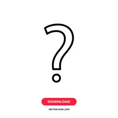 Question icon vector. Help sign
