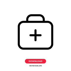 Fototapeta premium First aid kit icon vector. Medicine sign