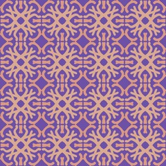 purple pink pastel mandala art seamless pattern floral creative design background vector illustration