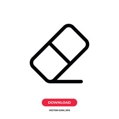 Eraser icon vector. Erase sign