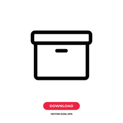 Box icon vector. Package sign