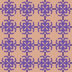 purple pink pastel mandala art seamless pattern floral creative design background vector illustration