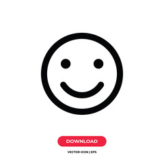 Fototapeta premium Happy icon vector. Smile sign