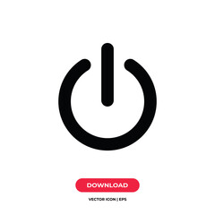 Power icon vector. Power button sign