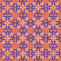 purple pink pastel mandala art seamless pattern floral creative design background vector illustration