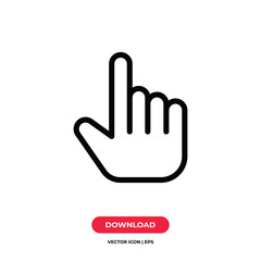 Hand icon vector. Finger sign