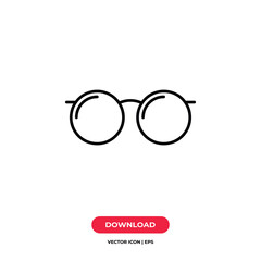 Eyeglass icon vector. Glasses sign