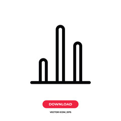 Graph icon vector. Chart sign