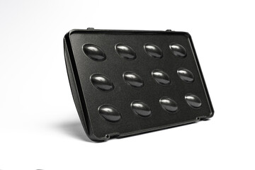 Teflon baking attachment. nozzle for baking cookies on a white background close-up