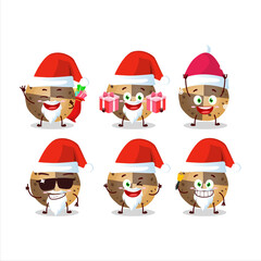 Santa Claus emoticons with sweety cookies cartoon character