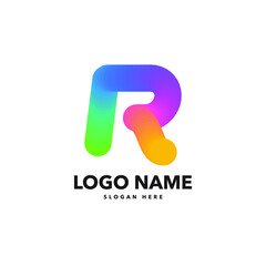 R logo - R letter logo - r modern logo 