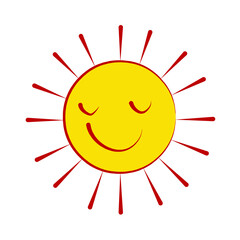 Happy sun vector