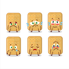 Biscuit cartoon the character with sad expression