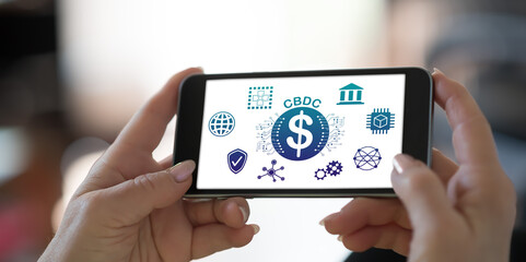 Cbdc concept on a smartphone