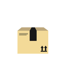 Box Flat Design Business Icon Illustration