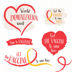 Vaccination promo. Vaccine saves lives. Stop coronavirus agitation concept