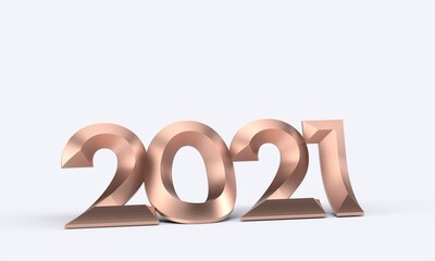 JAHR 2021 business 3d digital neujahr