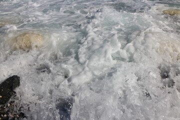 water flowing over rocks