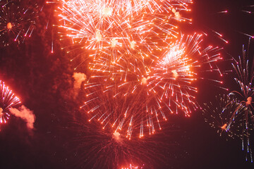 Fireworks light up the sky with dazzling display