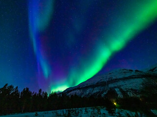 rainbow in the mountains