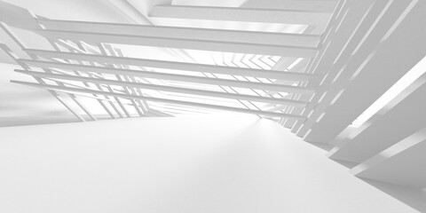Obraz premium Abstract White Architecture Design Concept