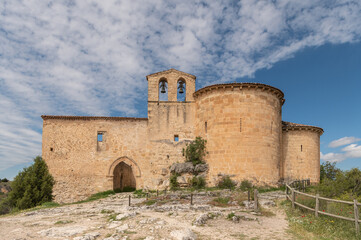 Fototapeta na wymiar The hermitage of San Frutos in the Hoces del Duraton in the province of Segovia in Spain