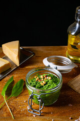 delicious wild garlic pesto with pine nuts