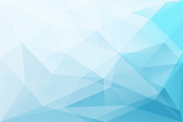 Obraz premium Abstract light blue geometric background. Low polygonal vector mosaic, digital design