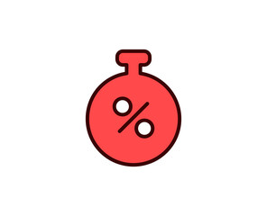 Percent line icon. Vector symbol in trendy flat style on white background. Commerce sing for design.
