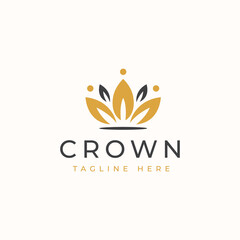 Crown Floral Logo Template Logo Template. Vector Illustration