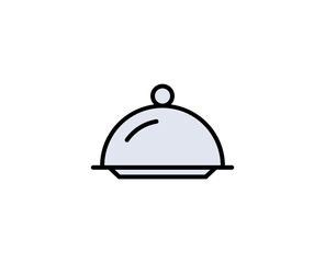 Tray flat icon. Single high quality outline symbol for web design or mobile app.  Holidays thin line signs for design logo, visit card, etc. Outline pictogram EPS10