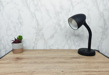  lamp on the table work space