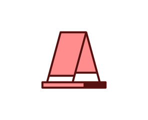 Blackboard flat icon. Thin line signs for design logo, visit card, etc. Single high-quality outline symbol for web design or mobile app. Marketing outline pictogram.