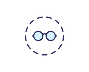 Glasses line icon. High quality outline symbol for web design or mobile app. Thin line sign for design logo. Color outline pictogram on white background
