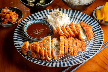 Donkatsu with rice