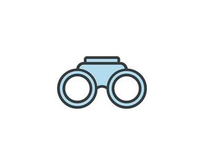 Binoculars premium line icon. Simple high quality pictogram. Modern outline style icons. Stroke vector illustration on a white background. 