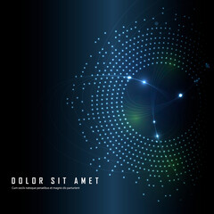 Abstract design template on halftone background. Business presentation. Bright decoration. Vector abstract background. Decorative symbol. Artistic wallpaper. Vector design template