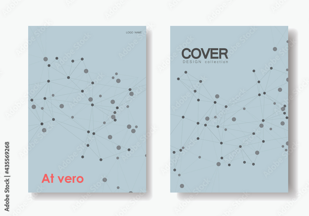 Aufkleber network connection structure. communication icon symbol. vector cover design template